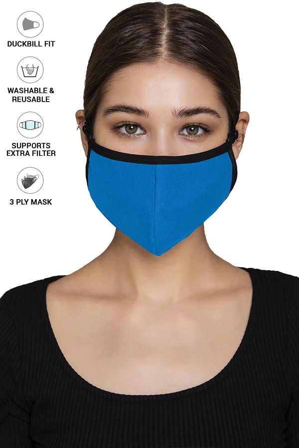 Buy Reusable 3 Layer Duckbill Fit Face Mask with Filter Pocket Online ...