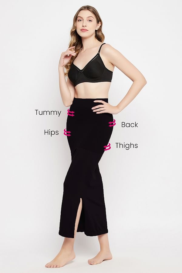 Buy Saree Shapewear Petticoat with Side Slit In Maroon Online