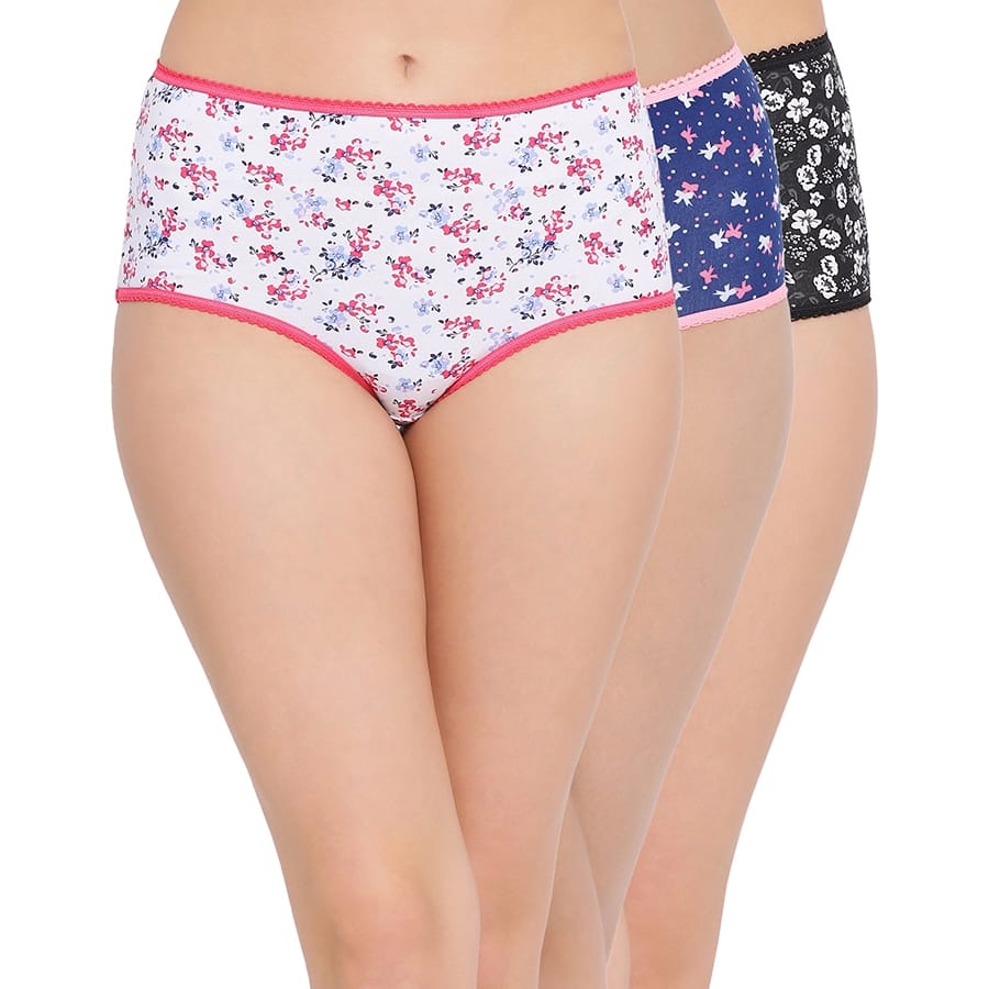 5-Pack Cotton High-Waisted Hipster Knitted Panties