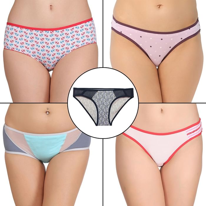 

Clovia Set Of 5 Panties - PN1689C18, White