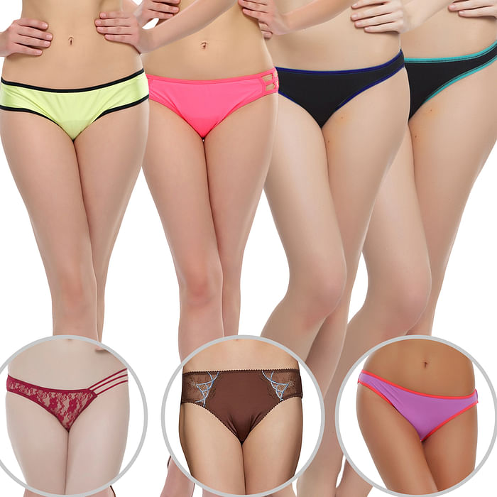 

Clovia Set Of 7 Panties - PNC277Q09, Maroon