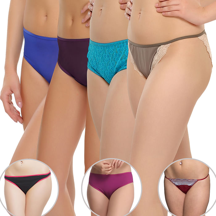 

Clovia Set Of 7 Panties - PNC125Q09, Maroon