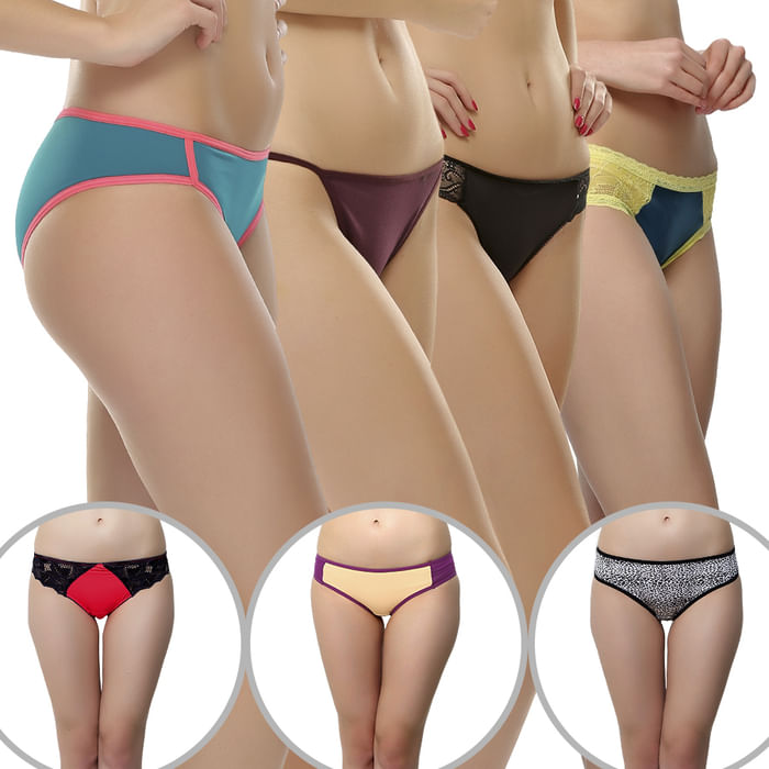 

Clovia Set Of 7 Panties - PNC414P13, Black