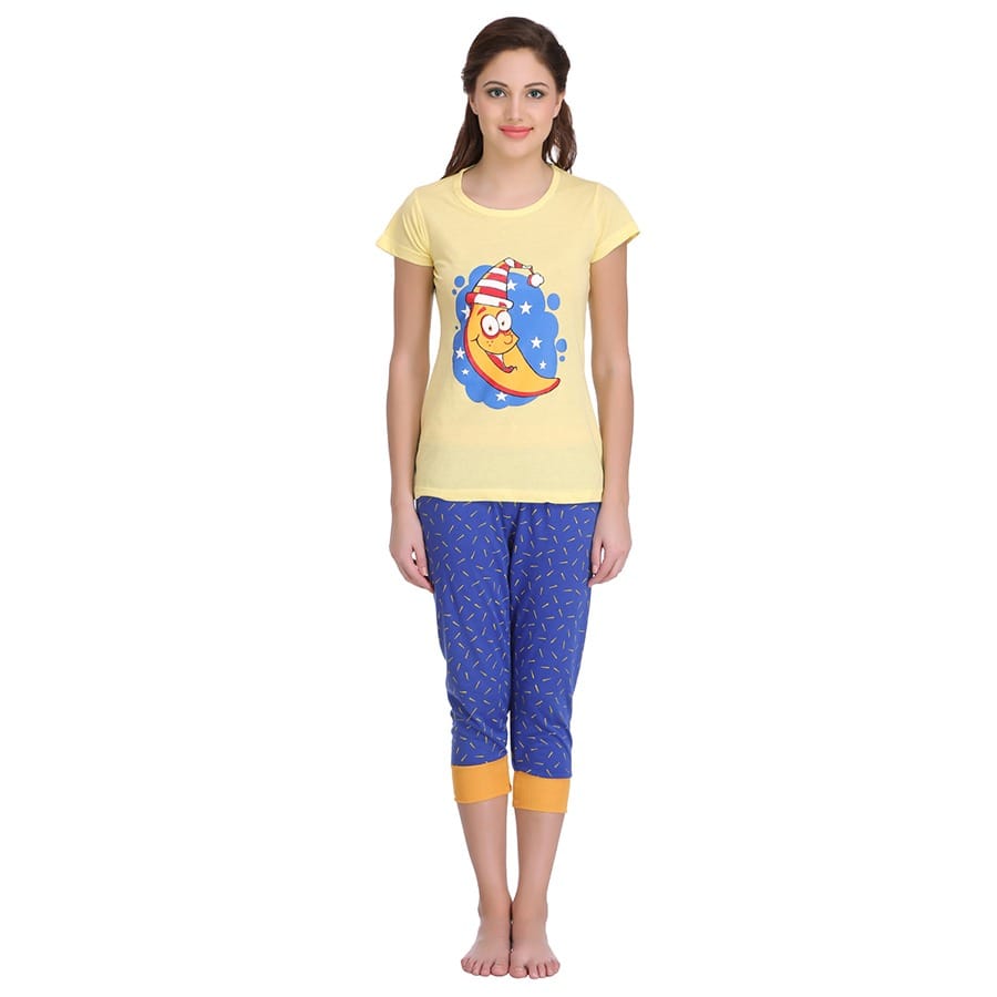 printed cotton capris