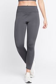 Buy Snug Fit Active High Rise Ankle Length Tights In Dark Grey Online 