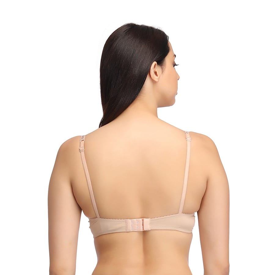 Buy Underwired Pushup Demi Cup Bra Skin Online India