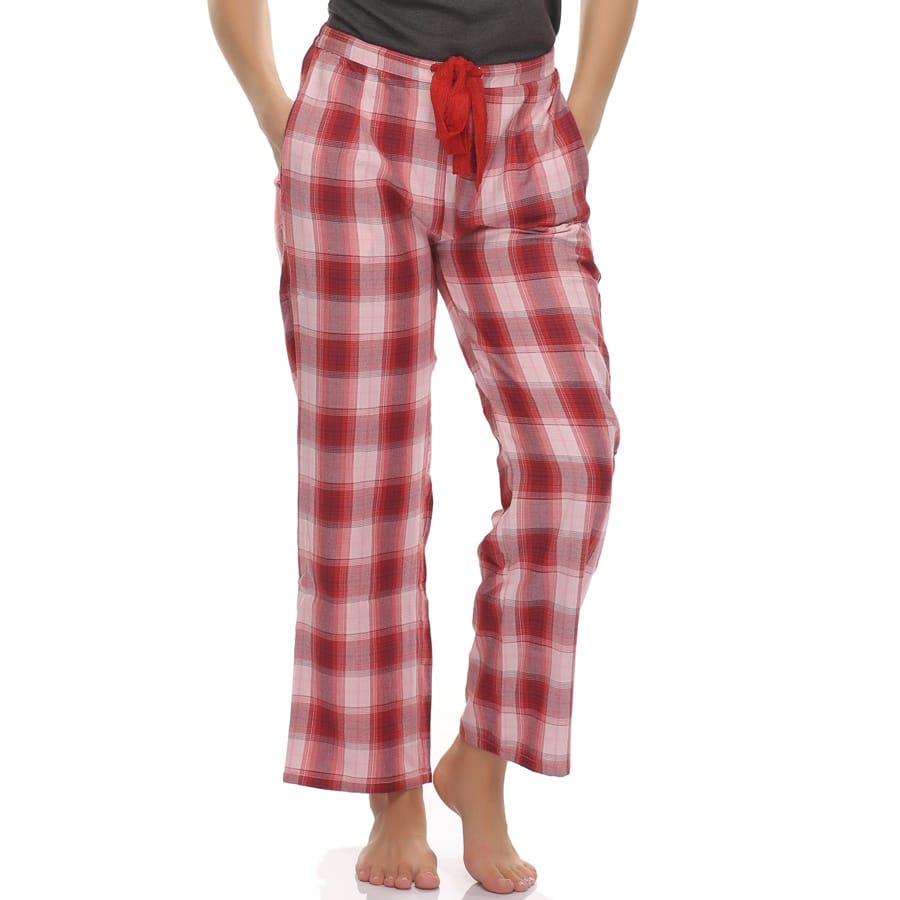 Buy Cotts Wool Amarantha Color Pyjamas in Plaid Online India, Best