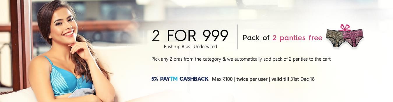 2 Plush Bras @ 999 Push up Bra Set