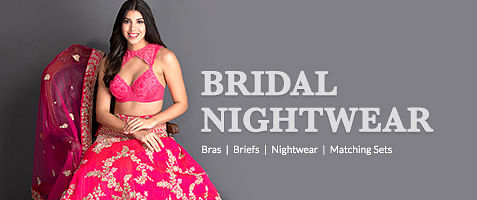Buy Bralux Bridal Honeymoon Lingerie Padded Bra With Panty - Black Online