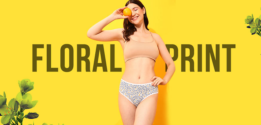 Buy Clovia Purple Floral Print Polyamide Single Thong Panty Online