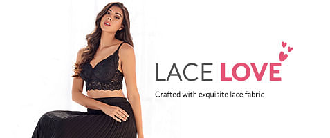 Women Full Coverage Bar Sexy Lace Back Button Shaping Cup