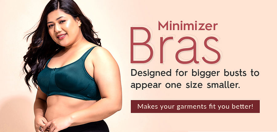 Womens Minimizer Bra Plus Size Underwire Smooth Full Coverage Seamless Bras  Clove 44DD