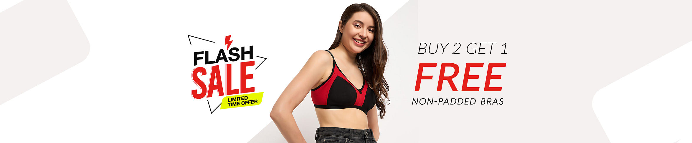 
                            Buy 2 Get 1 Free Non Padded Bras