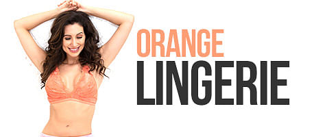 Buy Clovia Orange Full Coverage Lace Bra BR0181Q16 - Bra for Women 506529