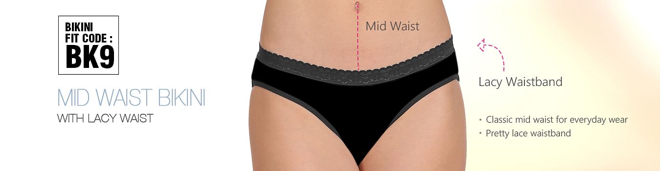 Mid Waist Bikini with Lacy Waist (BK9)
Mid Waist Bikini with Lacy Waist (BK9)