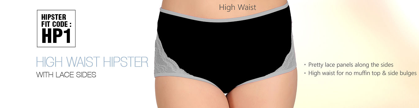 
                            High Waist Hipster with Lace at Side (HP1)