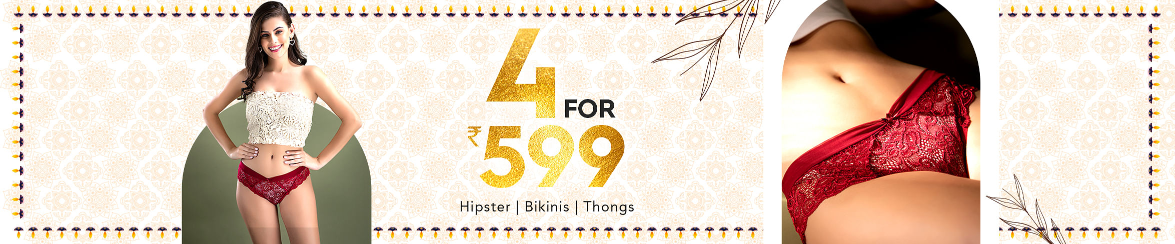 
                            4 Panties Set at Rs.599