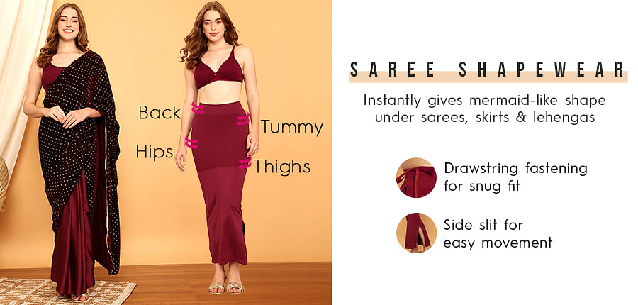 Buy Piftif Saree Shapewear Petticot for Women. - Lowest price in