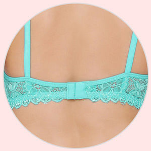 Moselle Padded Wired Full Cup Bridal Wear Full coverage Lace Bra - Blue