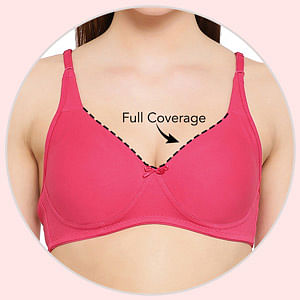 Buy Cotton Non-Padded Non-Wired Full Cup Bra - Pink Online India, Best  Prices, COD - Clovia - BR0772P22