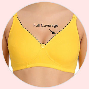 Buy Padded Non-Wired Demi Cup Multiway T-Shirt Bra in Mustard Yellow -  Cotton Online India, Best Prices, COD - Clovia - BR1581P07