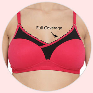Buy Non-Padded Non-Wired Full Coverage T-shirt Bra in Pink - Cotton Rich  Online India, Best Prices, COD - Clovia - BR0636P14