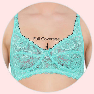 Buy Non-Padded Non-Wired Full Coverage Bra in Dark Green - Lace & Cotton  Online India, Best Prices, COD - Clovia - BR2027P17