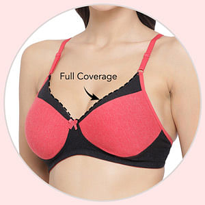 Buy Non-Padded Non-Wired Full Coverage Bra In Purple - Cotton Online India,  Best Prices, COD - Clovia - BR1100P12