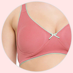Buy Non-Padded Non-Wired Full Cup T-shirt Bra in Light Pink- Cotton Rich  Online India, Best Prices, COD - Clovia - BR2073P22