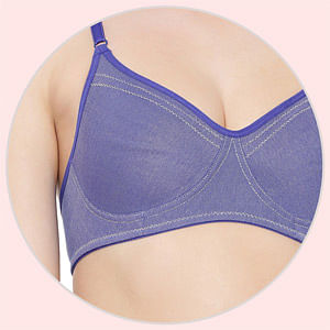 Buy Non-Padded Wirefree Full Coverage Tube Bra With Detachable Transparent  Straps In Blue - Cotton Online India, Best Prices, COD - Clovia - BR0685P03