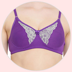 Non Padded Cotton Blend Dark Pink Regular B Cup Bra, Plain at Rs  110.5/piece in Ahmedabad