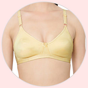 Buy Non-Padded Non-Wired Full Cup Bra in Light Blue Melange- Cotton Online  India, Best Prices, COD - Clovia - BR0925U03