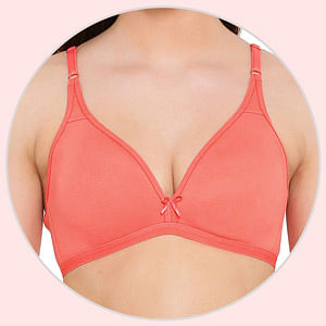 Buy Non Padded Demi Cup T-Shirt Bra With Lace In Pink Online India, Best  Prices, COD - Clovia - BR0238A22
