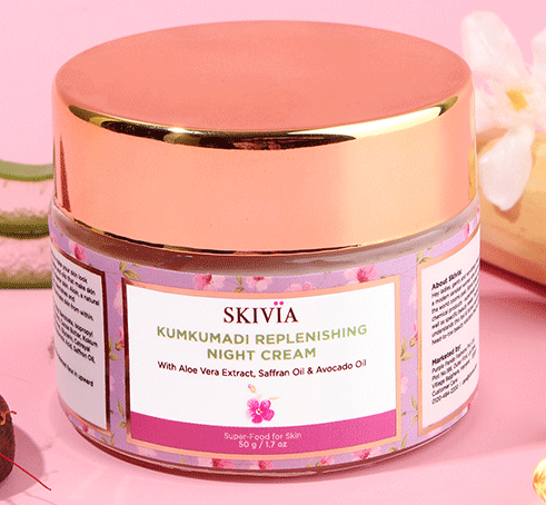 Buy Skivia Kumkumadi Replenishing Night Cream with Hyaluronic Acid
