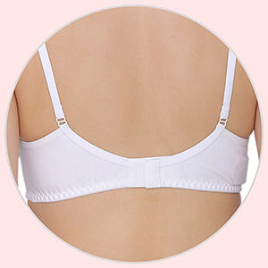 Buy Non-Padded Non-Wired Full Coverage T-Shirt Bra with Lace in White -  Cotton Rich Online India, Best Prices, COD - Clovia - BR1214P18