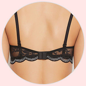 Clovia Padded Non-Wired Solid Bridal Bra in Black - Lace at Rs 691.00, Lace Bra