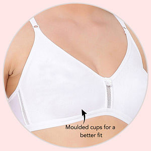 Buy Smoothie Non-Padded Non-Wired Full Coverage Bra in Blue - Cotton Rich  Online India, Best Prices, COD - Clovia - BR0638P08