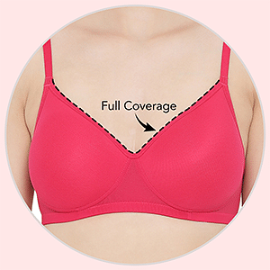 Buy Bralux Tshirt Bra for Women Cotton Bra Non Wired Padded Bra Full  Coverage C Cup Bra, Melange Red 34C Online at Best Prices in India -  JioMart.