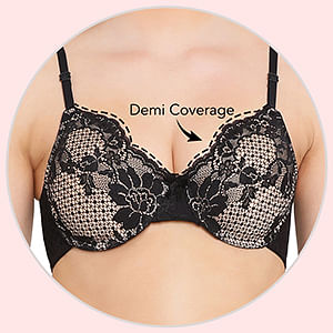 Buy Level 1 Push Up Padded Underwired Demi Cup Bra in Red - Lace Online  India, Best Prices, COD - Clovia - BR1544P04