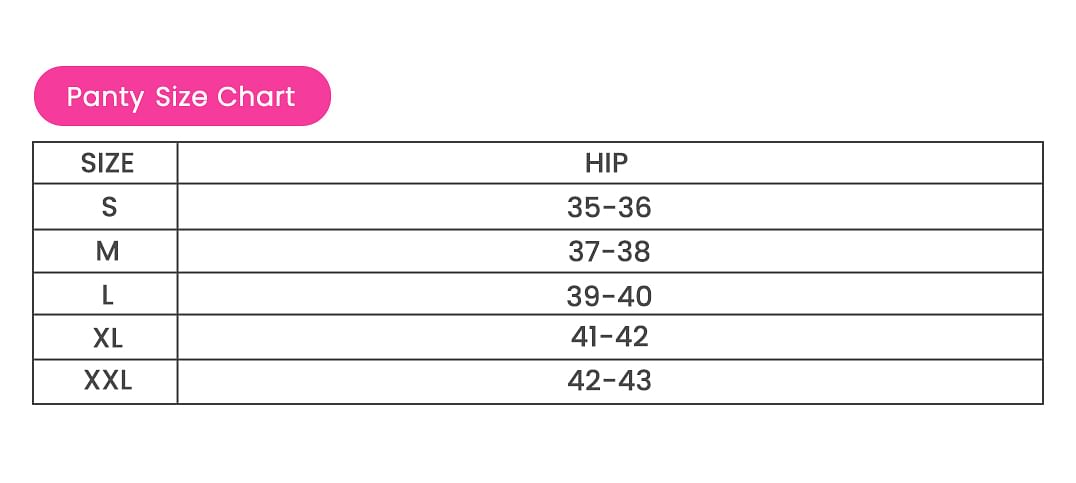 Panty Size In India