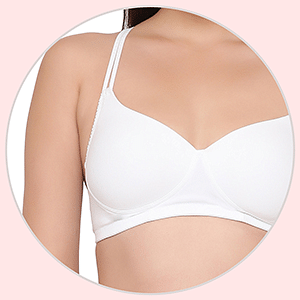 Buy Low Impact Non-Padded Sports Bra in White - Cotton Online India, Best  Prices, COD - Clovia - BR1304P18