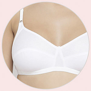 Buy Non-Padded Non-Wired Full Coverage Bra in White - Cotton Rich