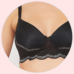 Buy Lace Non-Padded Bridal Demi Cup Bra - Black Online India, Best Prices,  COD - Clovia - BR0397P13