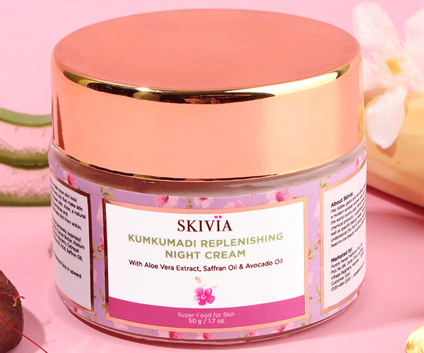 Buy Skivia Kumkumadi Replenishing Night Cream with Hyaluronic Acid