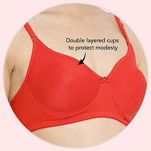 SEMI/MEDIUM COVERAGE PADDED NON-WIRED T-SHIRT BRA 36B - Roopsons