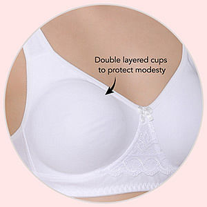 Buy Cotton Rich Non-Padded Non-Wired Printed Bra In White Online India,  Best Prices, COD - Clovia - BR1675P18
