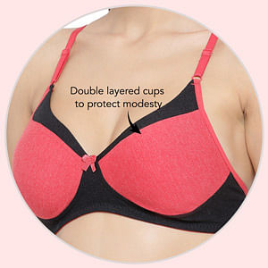 Buy Non-Padded Non-Wired Full Coverage T-shirt Bra in Dark Grey - Cotton  Rich Online India, Best Prices, COD - Clovia - BR0827P05