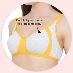 Buy Zivok Yellow Full Coverage Cotton Blend Single Non Padded Bra (42B)  Online at Best Prices in India - JioMart.