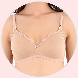 Buy Non-Padded Non-Wired Full Coverage Spacer Cup T-shirt Bra in Blue - Cotton  Rich Online India, Best Prices, COD - Clovia - BR1449P04