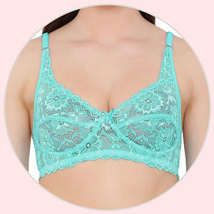 Lace Non-padded Wirefree Bra In Hot Pink, Bras :: All Bras Online Lingerie  Shopping: Clovia
